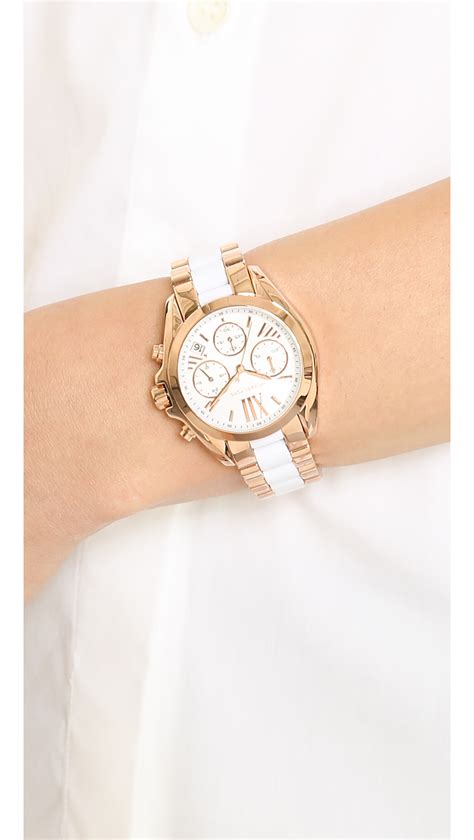 michael kors metallic mini bradshaw|mini bradshaw rose gold watch.